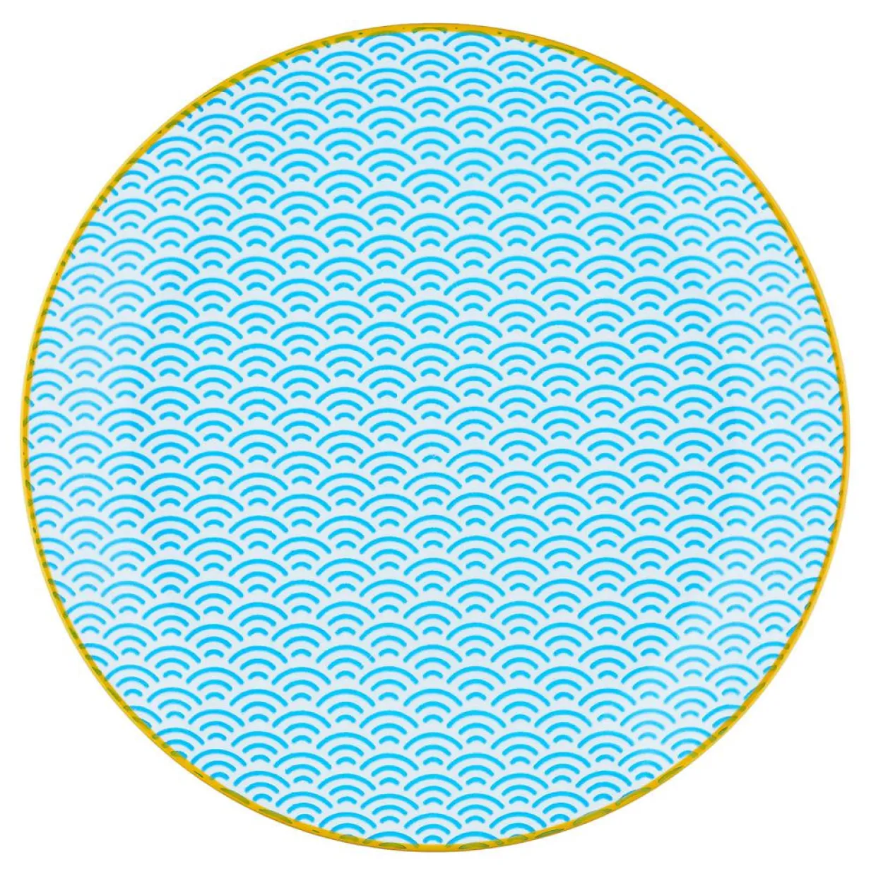 Bjorn Assiettes^6 Assiettes à dessert Pattern Color bleu clair/rouge/jaune - D.21 cm