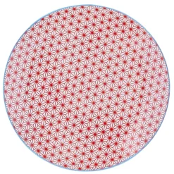 Bjorn Assiettes^6 Assiettes à dessert Pattern Color bleu clair/rouge/jaune - D.21 cm