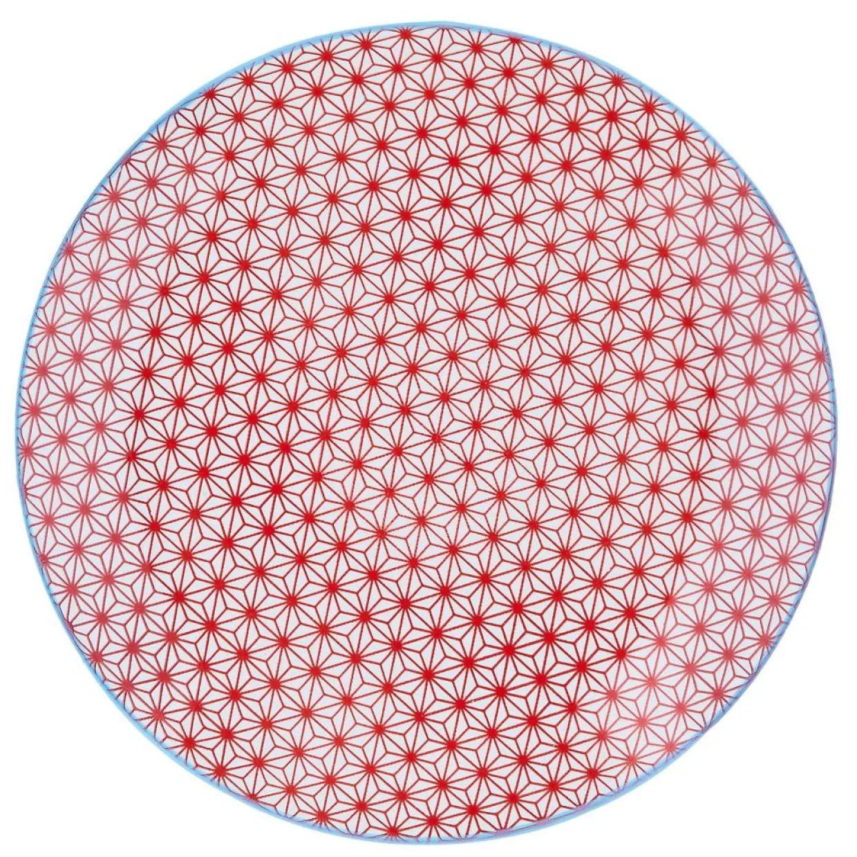 Bjorn Assiettes^6 Assiettes à dessert Pattern Color bleu clair/rouge/jaune - D.21 cm