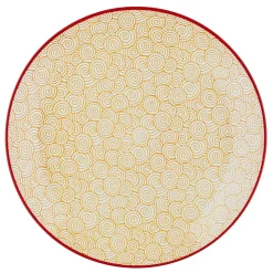 Bjorn Assiettes^6 Assiettes à dessert Pattern Color bleu clair/rouge/jaune - D.21 cm