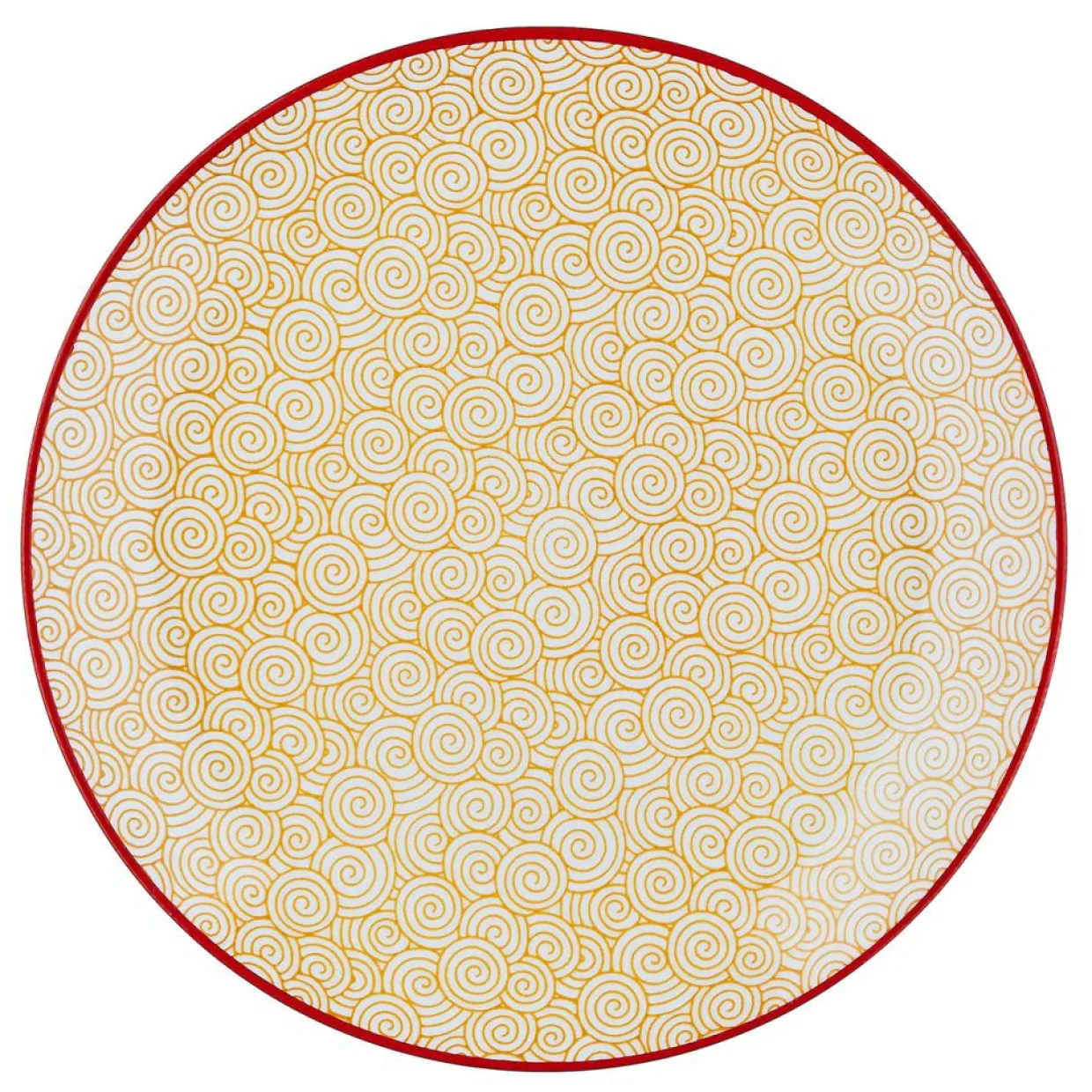 Bjorn Assiettes^6 Assiettes à dessert Pattern Color bleu clair/rouge/jaune - D.21 cm