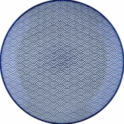 6 Assiettes à dessert Pattern Dark blue bleu foncé - D.21 cm-Bjorn Clearance