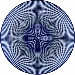 6 Assiettes à dessert Pattern Dark blue bleu foncé - D.21 cm-Bjorn Clearance