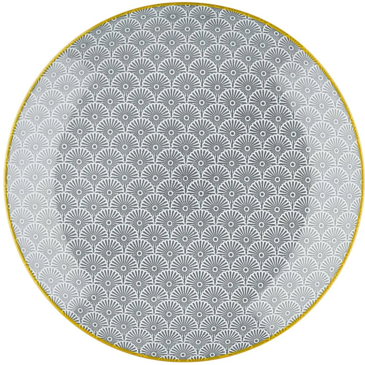 6 Assiettes à dessert Pattern Eclipse gris anthracite - D.21 cm-Bjorn Hot