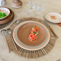6 Assiettes À DessertArita 20.5Cm En GrèsMarron-Novastyl New
