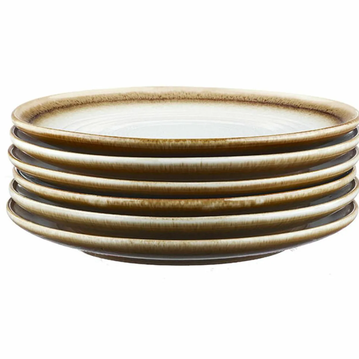 Bjorn Assiettes^6 Assiettes Cosmos beige/blanc nacré - D.21.5 cm