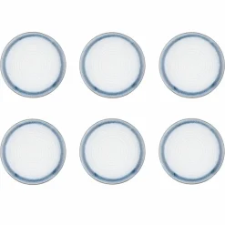 Bjorn Assiettes^6 Assiettes Cosmos bleu/blanc nacré - D.21.5 cm