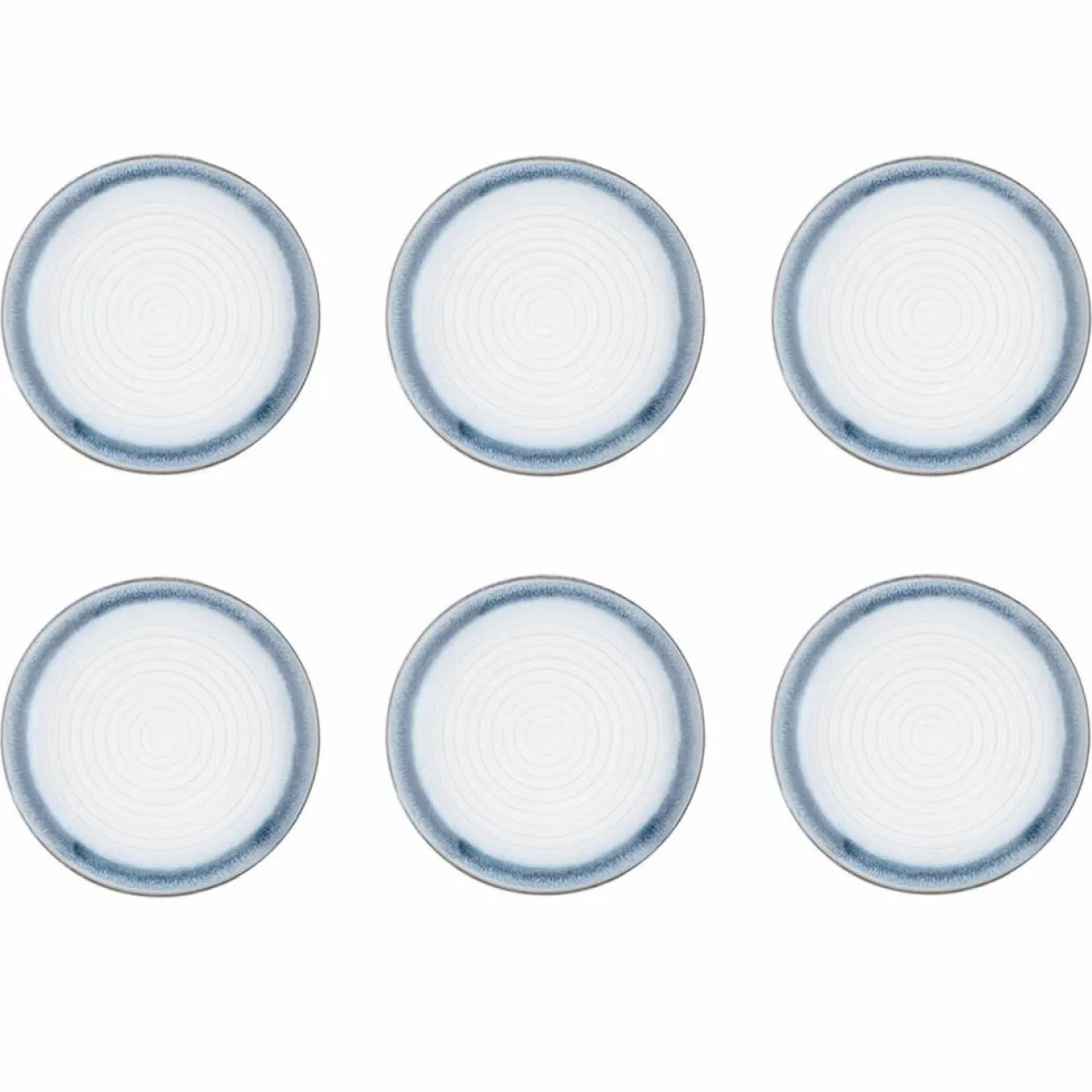 Bjorn Assiettes^6 Assiettes Cosmos bleu/blanc nacré - D.21.5 cm