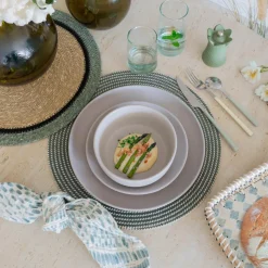 6 Assiettes CoupesArita 15Cm En Grès Gris-Novastyl Online