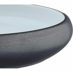 Bjorn Assiettes^4 Assiettes creuses en Grès Gorumet blanc granité/noir onyx - D.21,5 cm