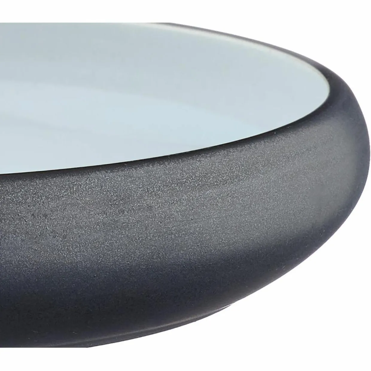 Bjorn Assiettes^4 Assiettes creuses en Grès Gorumet blanc granité/noir onyx - D.21,5 cm