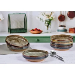 Bjorn Assiettes^6 Assiettes Creuses Genesis marron volcanique - 100 cl