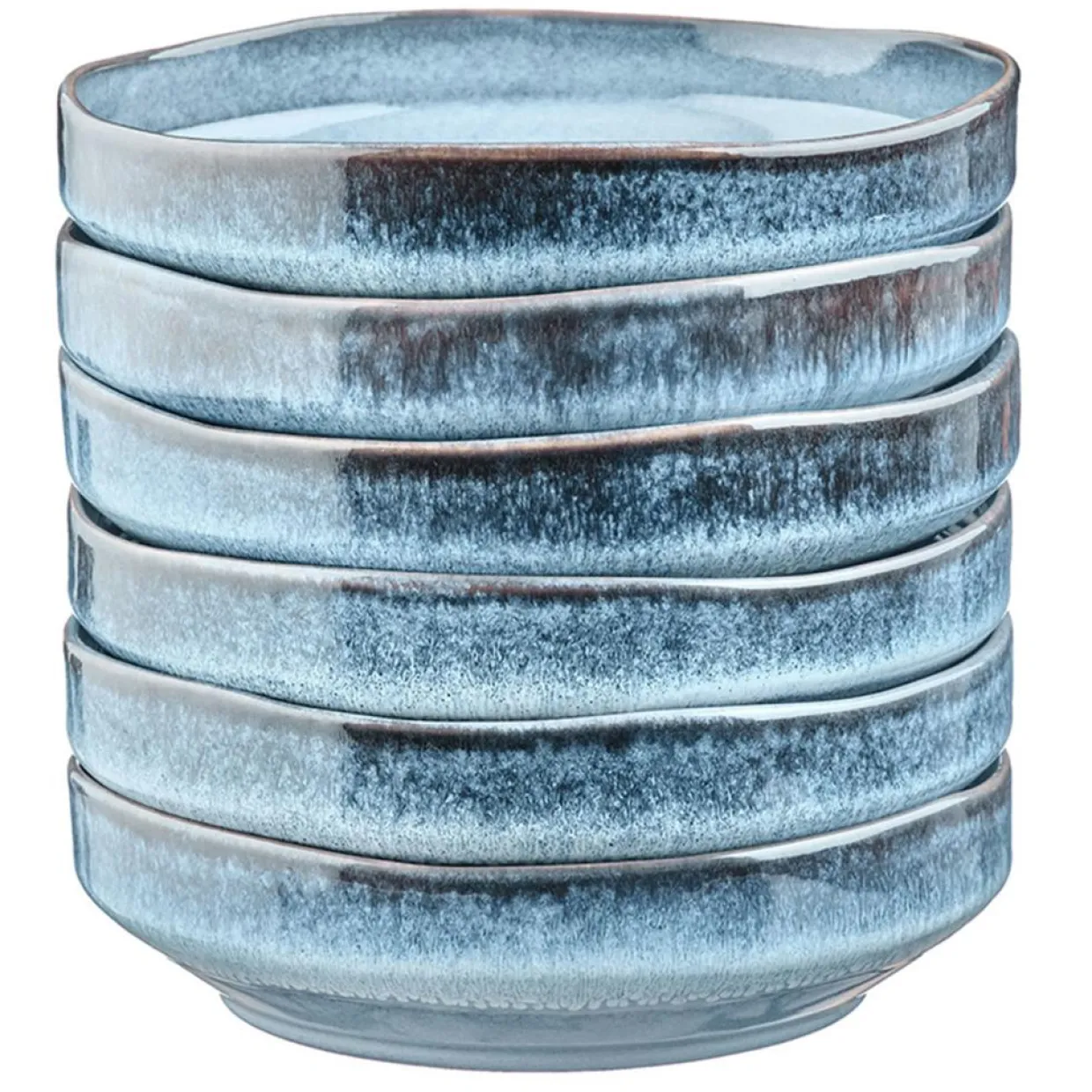 6 Assiettes Creuses Genesis bleues - 100 cl-Bjorn Best