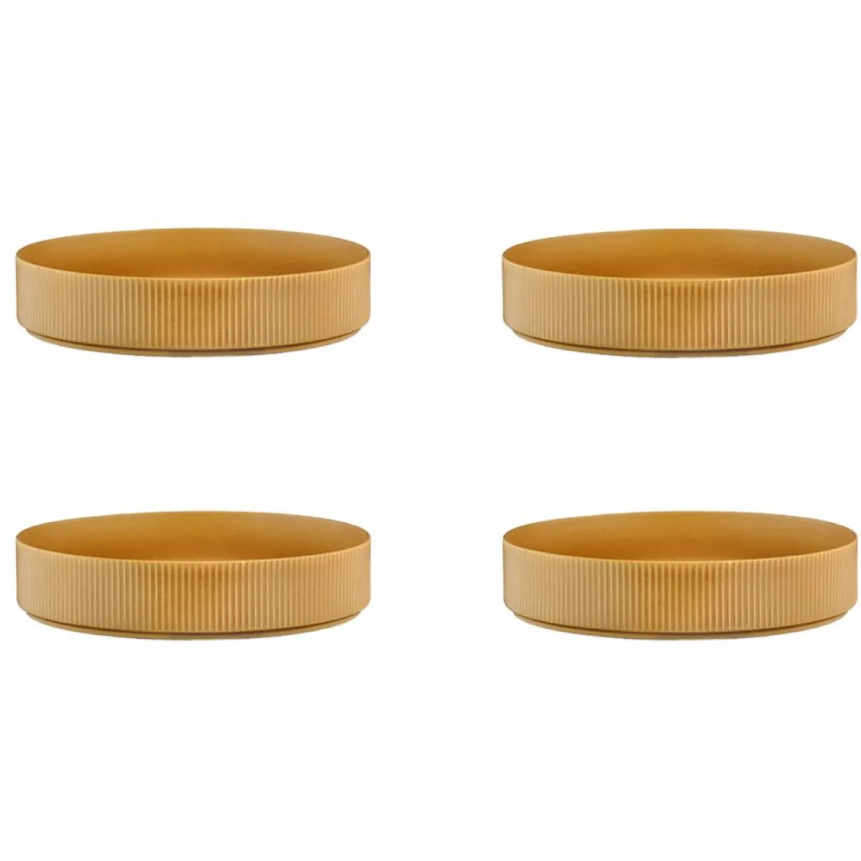 Bjorn Assiettes^4 Assiettes Creuses Scandi jaune ocre - 100 cl