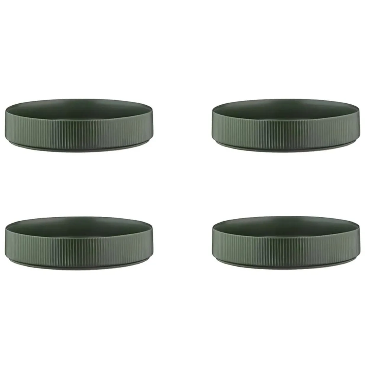Bjorn Assiettes^4 Assiettes Creuses Scandi vert olive - 100 cl