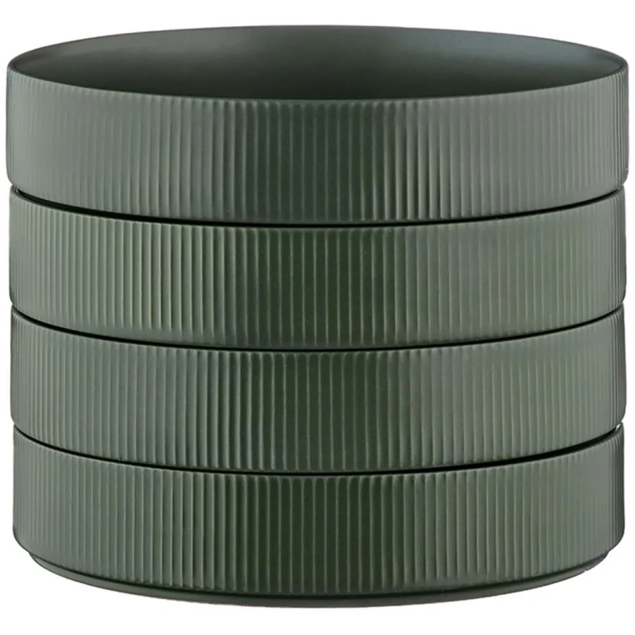 Bjorn Assiettes^4 Assiettes Creuses Scandi vert olive - 100 cl