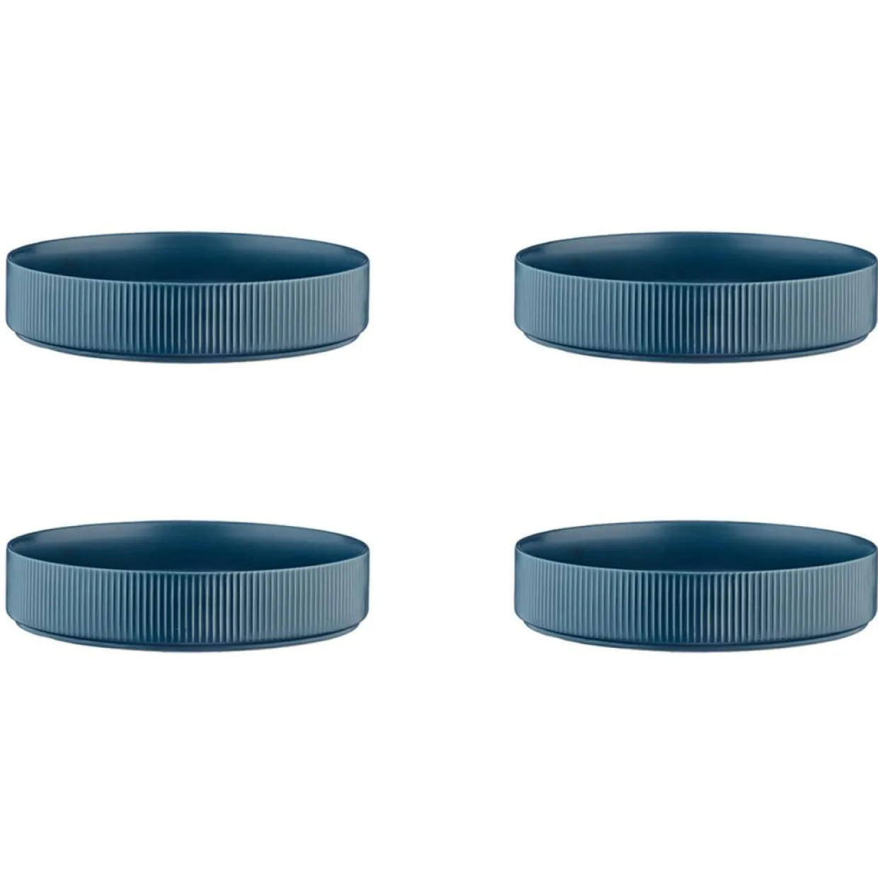 Bjorn Assiettes^4 Assiettes Creuses Scandi bleu marine - 100 cl