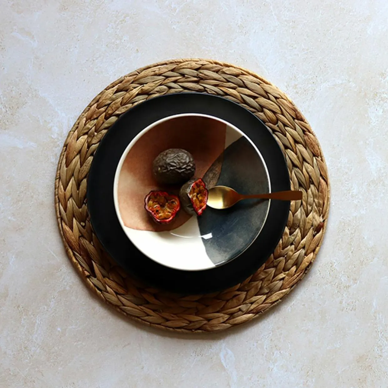 Novastyl Assiettes^6 Assiettes CreusesGaia 20Cm En Grès