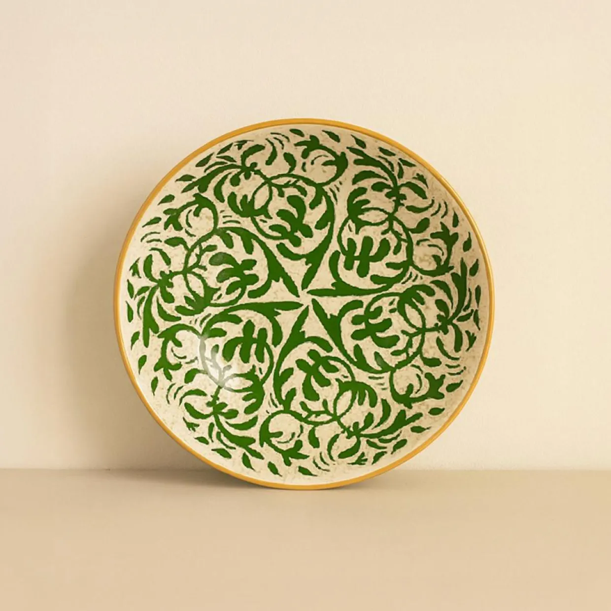 Novastyl Assiettes^6 Assiettes CreusesHéraclée 20Cm En GrèsDécor Vert