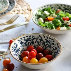 Novastyl Assiettes^6 Assiettes CreusesHéraclée 20Cm En GrèsDécor Vert