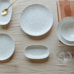 Novastyl Assiettes^6 Assiettes CreusesJasmin 21Cm EnPorcelaine Blanc