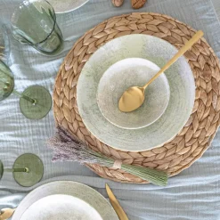 6 Assiettes CreusesNature 23Cm EnPorcelaine-Novastyl Best
