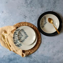 Novastyl Assiettes^6 Assiettes CreusesPescare 20Cm EnPorcelaine Blanche