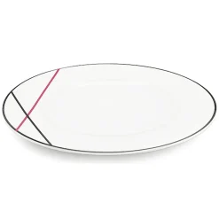 6 Assiettes dessert en Porcelaine Bistrot chef blanches - D.22 cm-Fauchon Discount