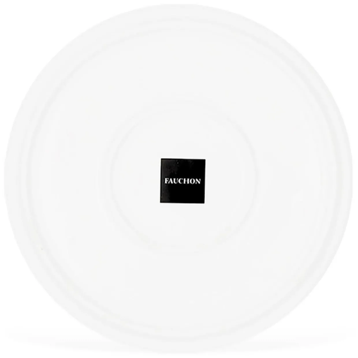 6 Assiettes dessert en Porcelaine Bistrot blanches - D.20 cm-Fauchon Outlet