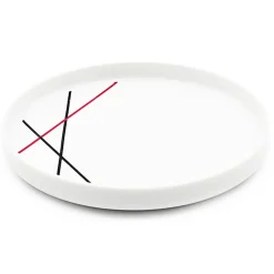 6 Assiettes dessert en Porcelaine Bistrot blanches - D.20 cm-Fauchon Outlet