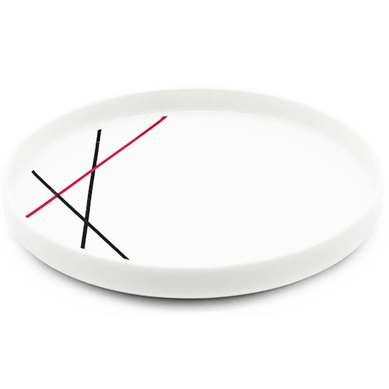 6 Assiettes dessert en Porcelaine Bistrot blanches - D.20 cm-Fauchon Outlet