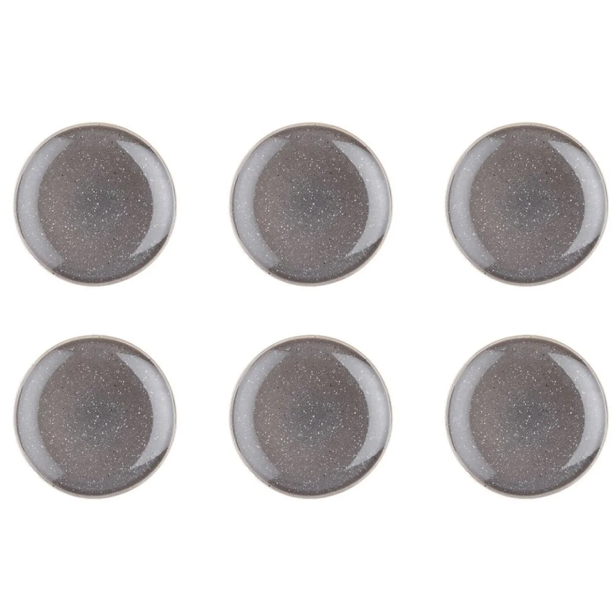 Bjorn Assiettes^6 Assiettes en Grès dessert Stellar gris/anthracite - D.22 cm