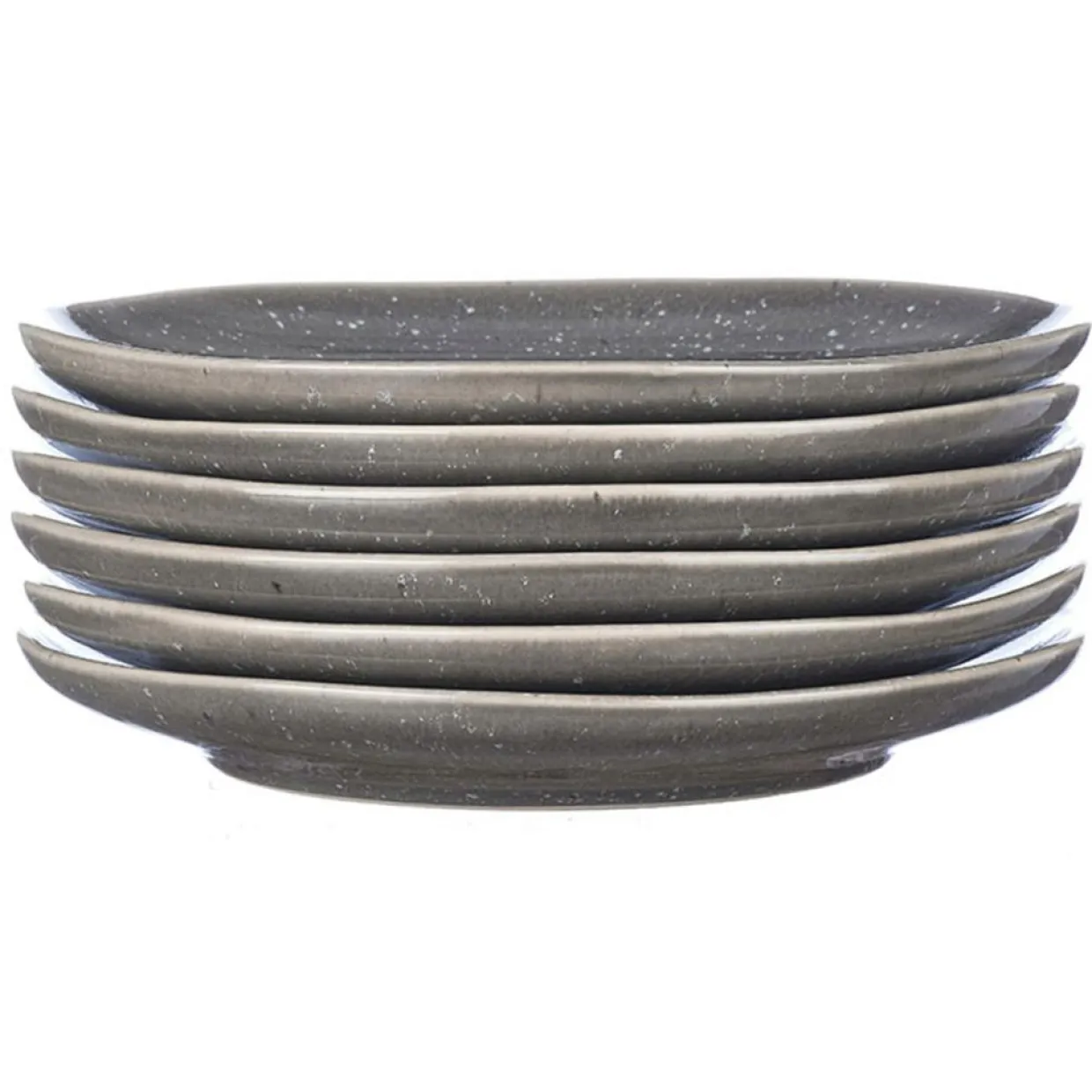 Bjorn Assiettes^6 Assiettes en Grès dessert Stellar gris/anthracite - D.22 cm