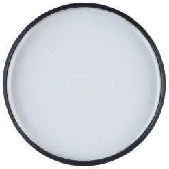 Bjorn Assiettes^4 Assiettes en Grès Gourmet blanc granité/noir onyx - D.15 cm
