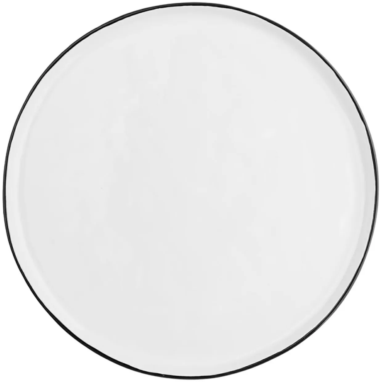 Bjorn Assiettes^4 Assiettes en Grès Napoli blanc neige - D.27 cm