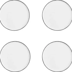 Bjorn Assiettes^4 Assiettes en Grès Pure blanc neige - D.21 cm