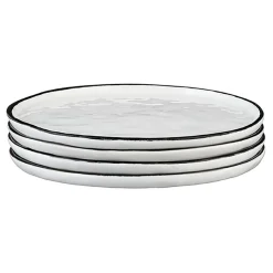Bjorn Assiettes^4 Assiettes en Grès Pure blanc neige - D.16 cm