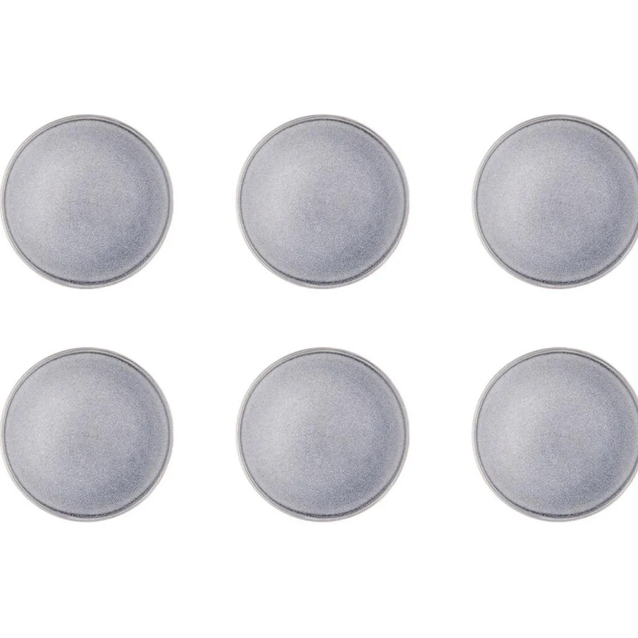 Bjorn Assiettes^6 Assiettes en Grès Stone gris clair - D.19 cm