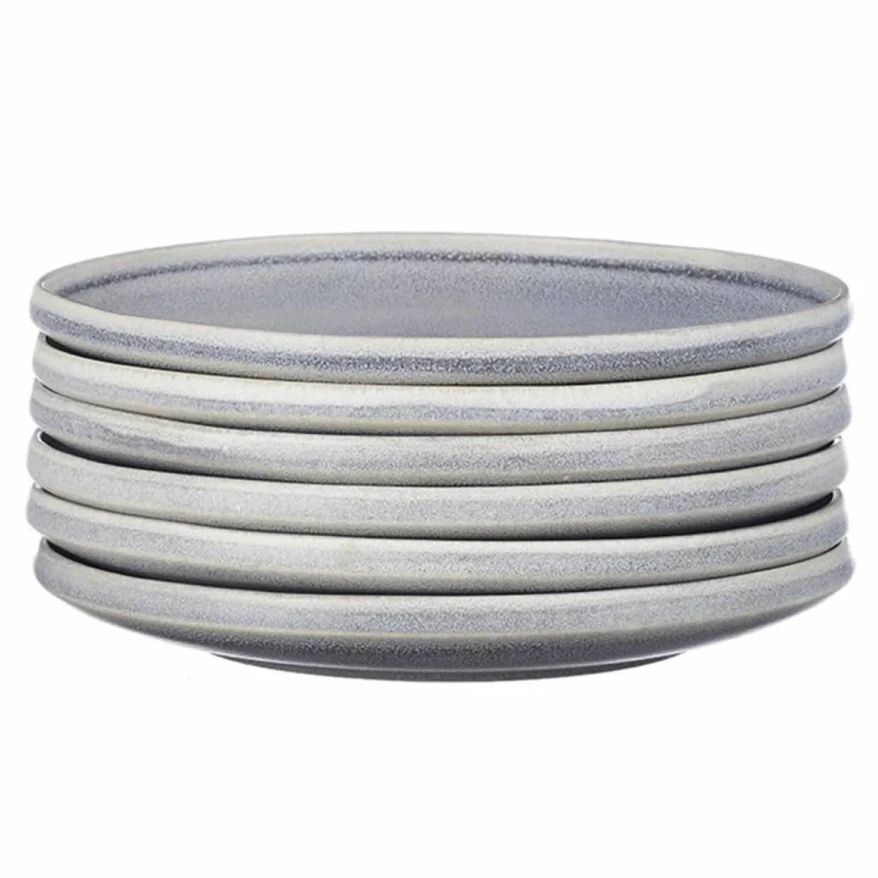 Bjorn Assiettes^6 Assiettes en Grès Stone gris clair - D.19 cm