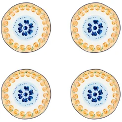 4 Assiettes en Porcelaine Napoli multicolores - D.20 cm-Bjorn Best
