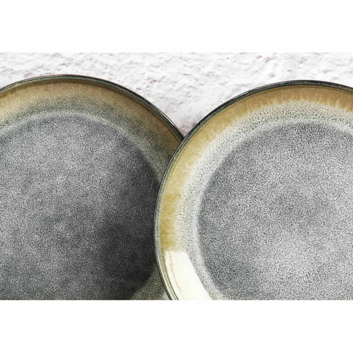 6 Assiettes Genesis bleu/gris kaki - D.27 cm-Bjorn Discount