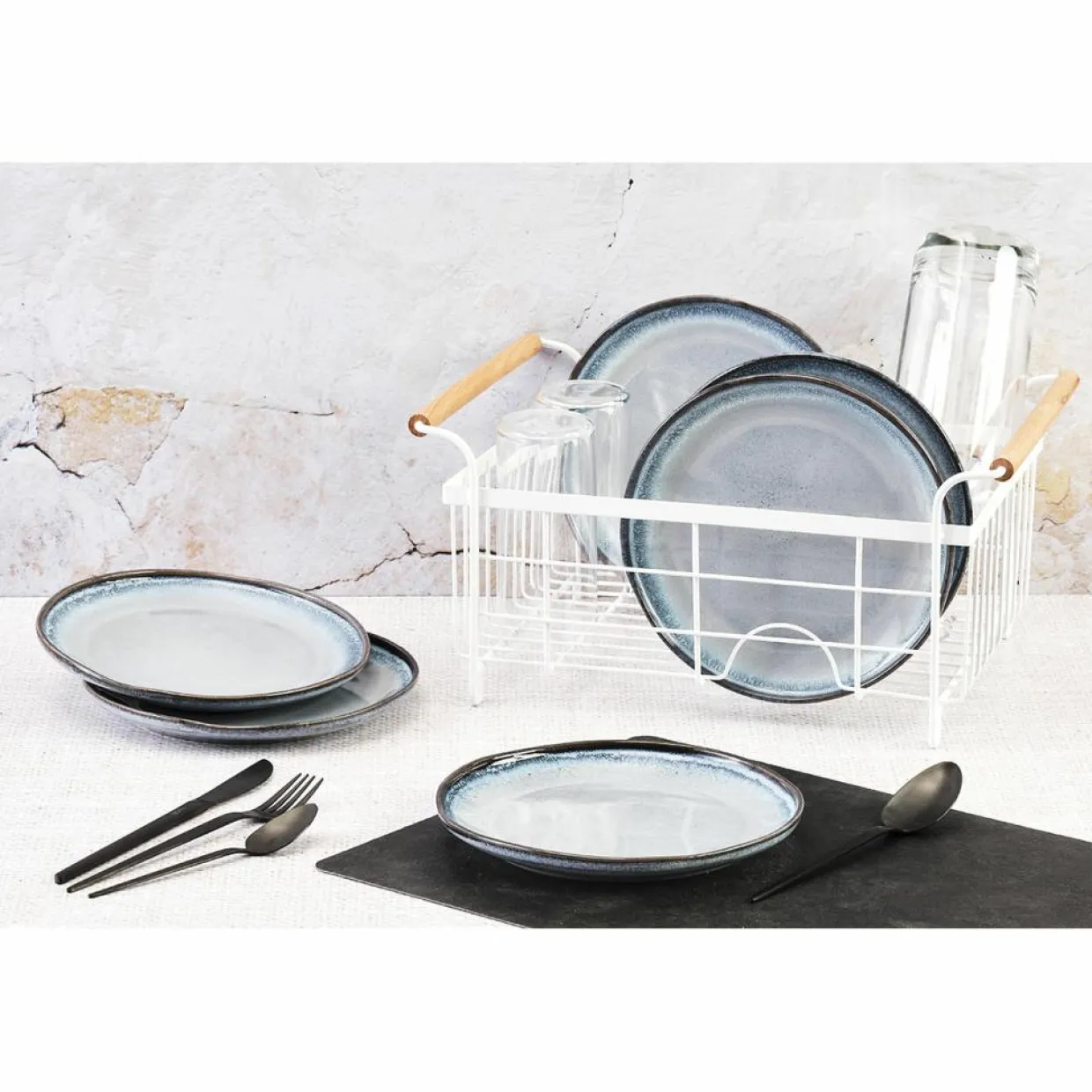 Bjorn Assiettes^6 Assiettes Genesis bleues - D.20.5 cm