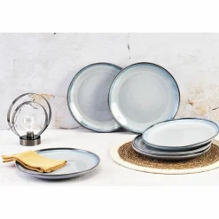 6 Assiettes Genesis bleues - D.27 cm-Bjorn Discount