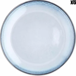 6 Assiettes Genesis bleues - D.27 cm-Bjorn Discount