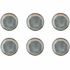 Bjorn Assiettes^6 Assiettes Genesis bleu/gris kaki - D.20.5 cm