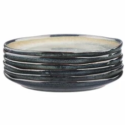 Bjorn Assiettes^6 Assiettes Genesis bleu/gris kaki - D.20.5 cm