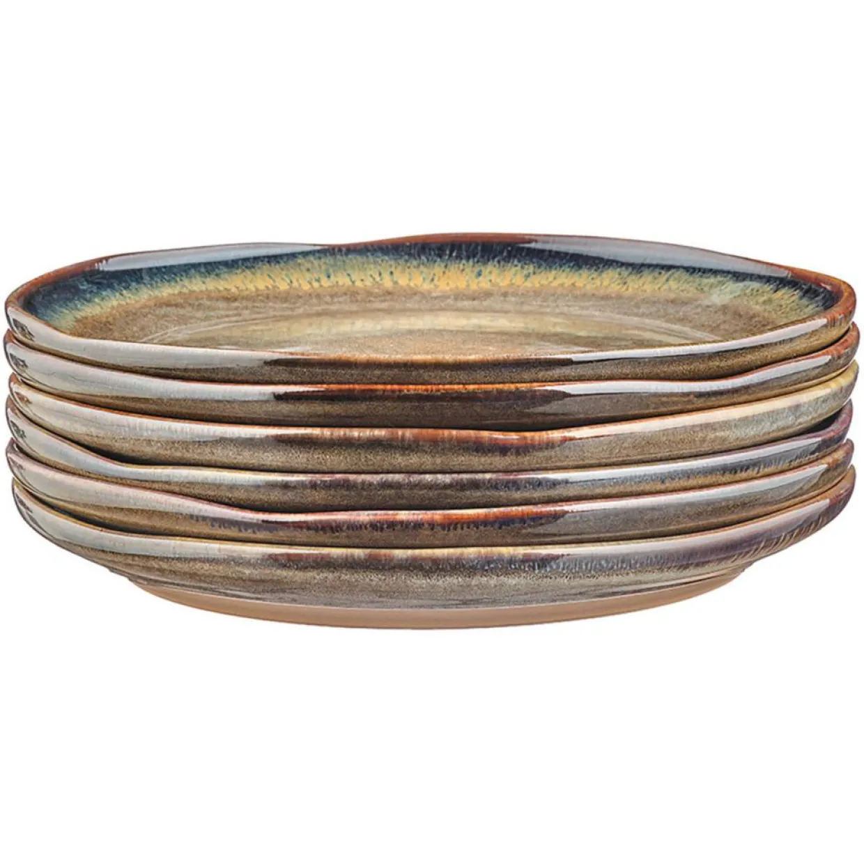 Bjorn Assiettes^6 Assiettes Genesis marron volcanique - D.27 cm