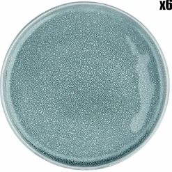 6 Assiettes Magma bleues - D.20 cm-Bjorn Clearance