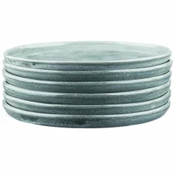 6 Assiettes Magma bleues - D.20 cm-Bjorn Clearance