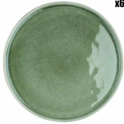6 Assiettes Magma vertes - D.27 cm-Bjorn Hot